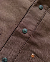 Japanese Wabash Stripe Moleskin Ranch Jacket - Espresso Brown