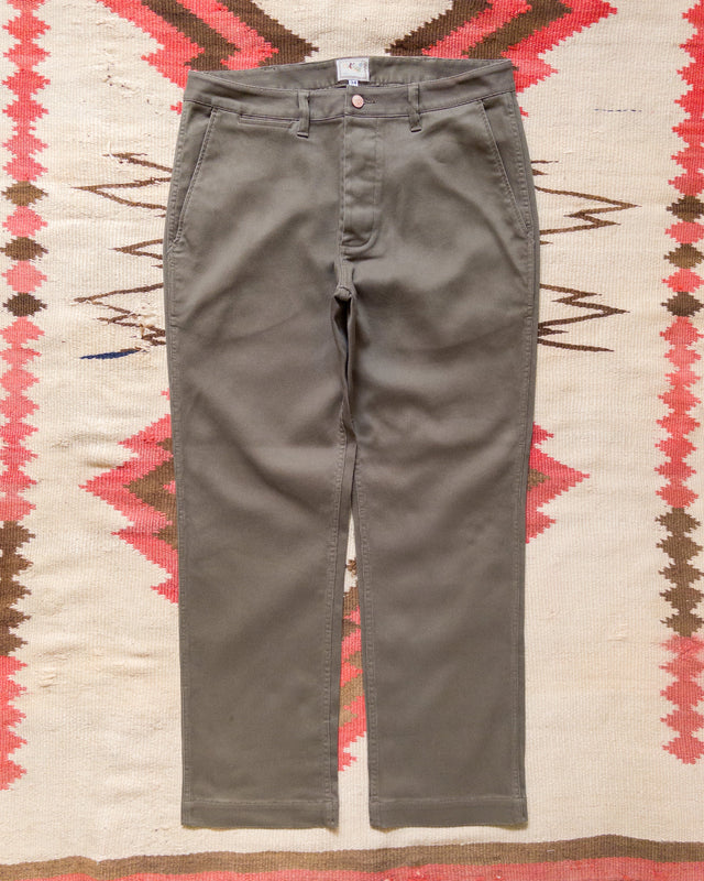 Bedford Cord Flat Front Chino - Faded Olive