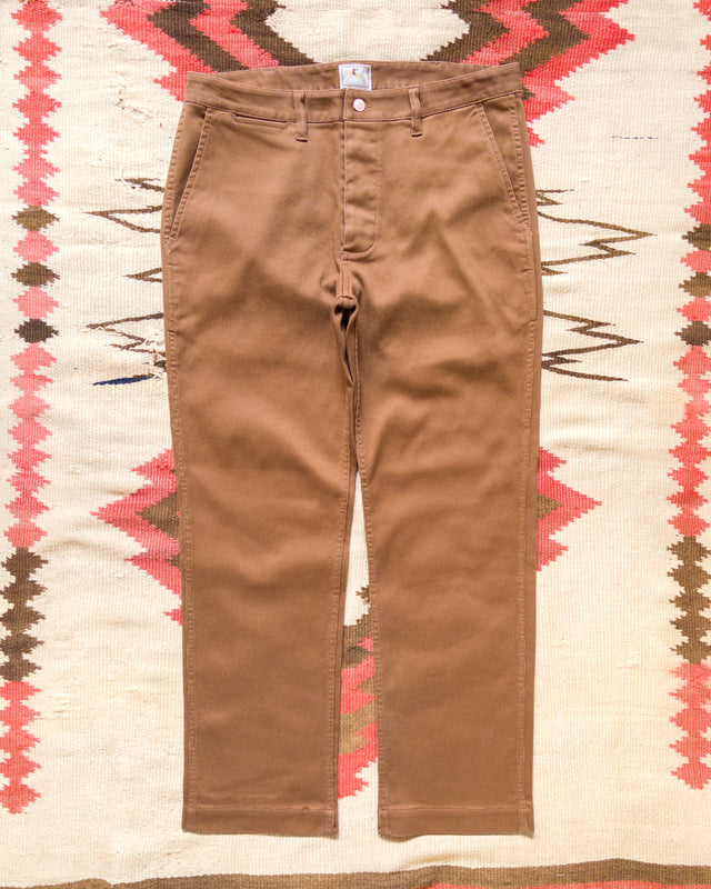 Bedford Cord Flat Front Chino - Bay Brown