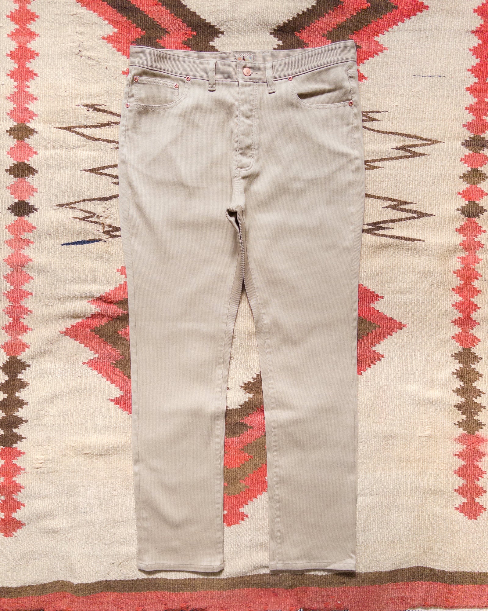 Bedford Cord Five Pocket Pants Off White