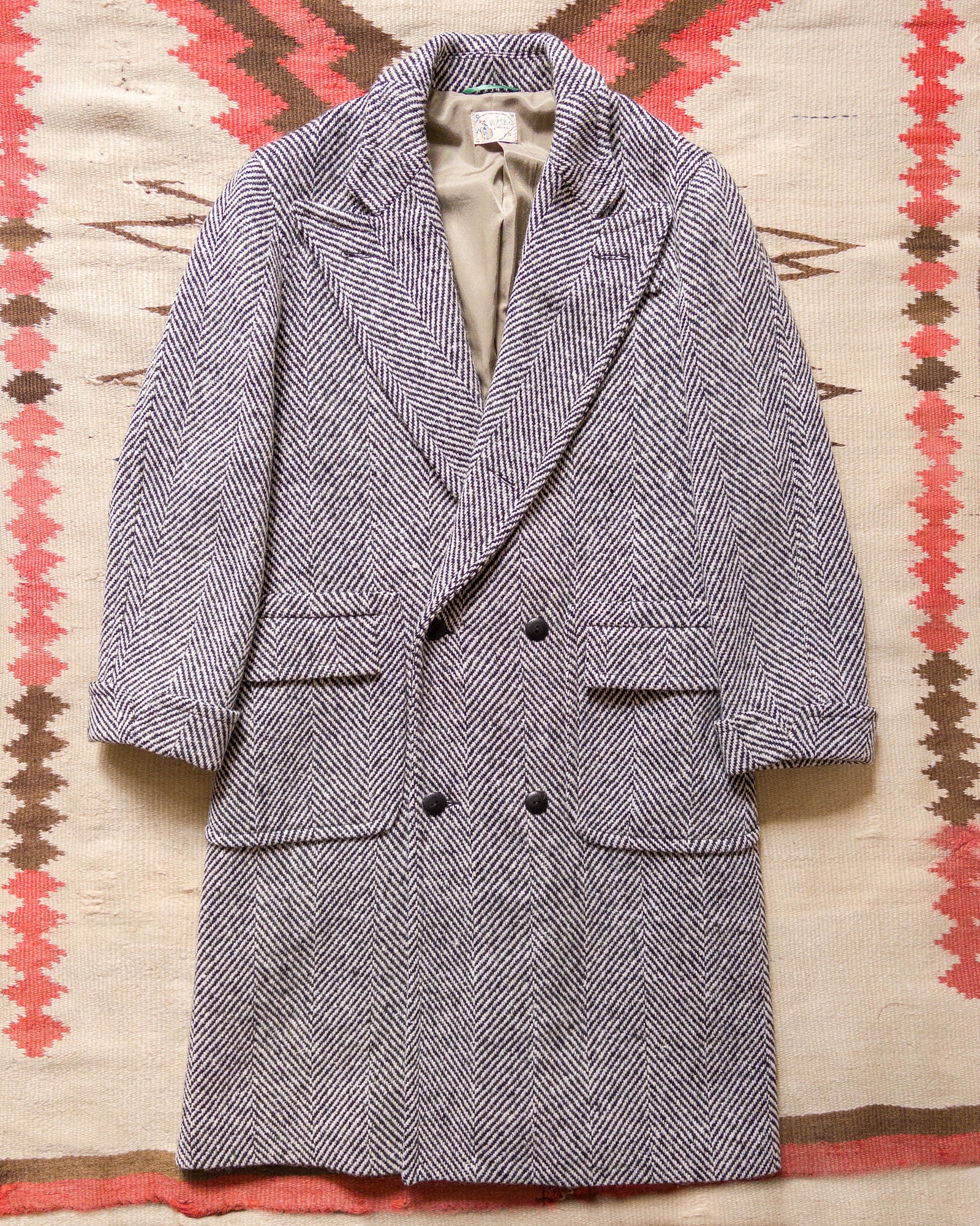 Polo Coat Cream Herringbone Tweed