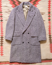 Polo Coat - Black/Cream Herringbone Tweed