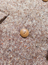 Raglan Wool Overcoat - Malted Barley Slub Donegal