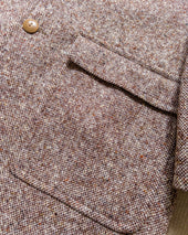 Raglan Wool Overcoat - Malted Barley Slub Donegal