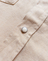 Vintage Tickweave Pearlsnap Shirt - Butterscotch
