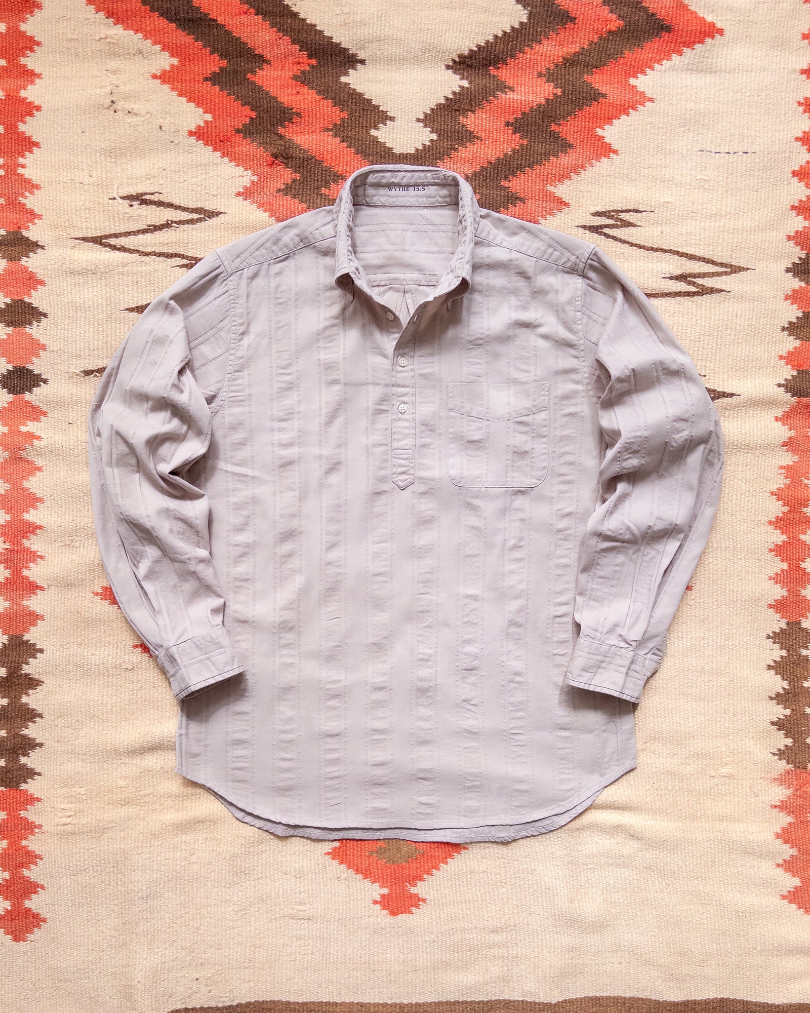 French Hickory Stripe Popover Button Down