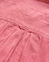 French Hickory Stripe Popover Button Down - Poppy Red