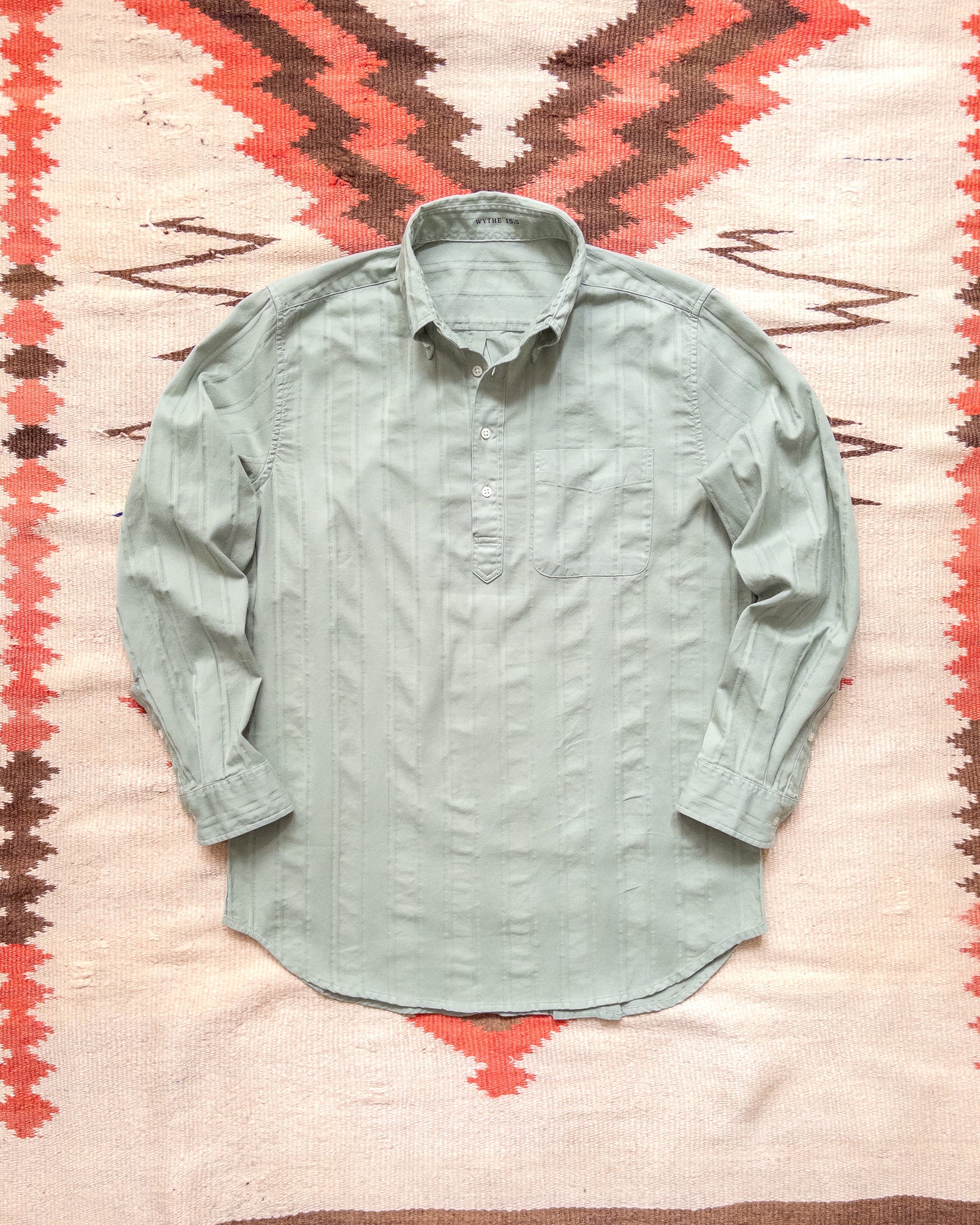 French Hickory Stripe Popover Button Down