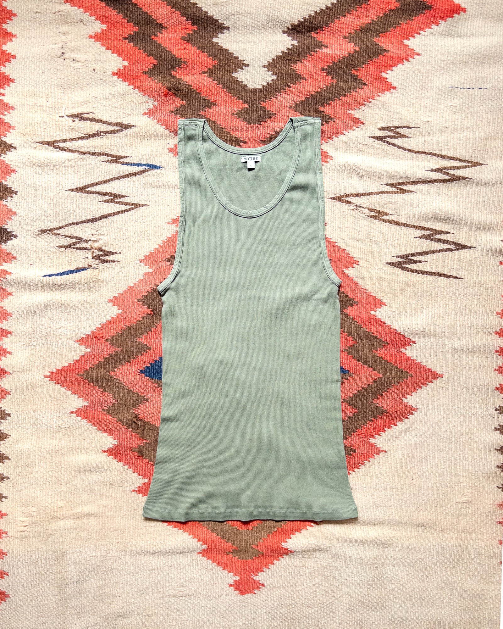 Tubular Cotton Ribbed Tank Top Faded