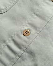 Cotton Herringbone Officer's Shirt - Sage