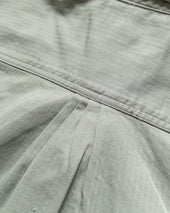 Cotton Herringbone Officer's Shirt - Sage