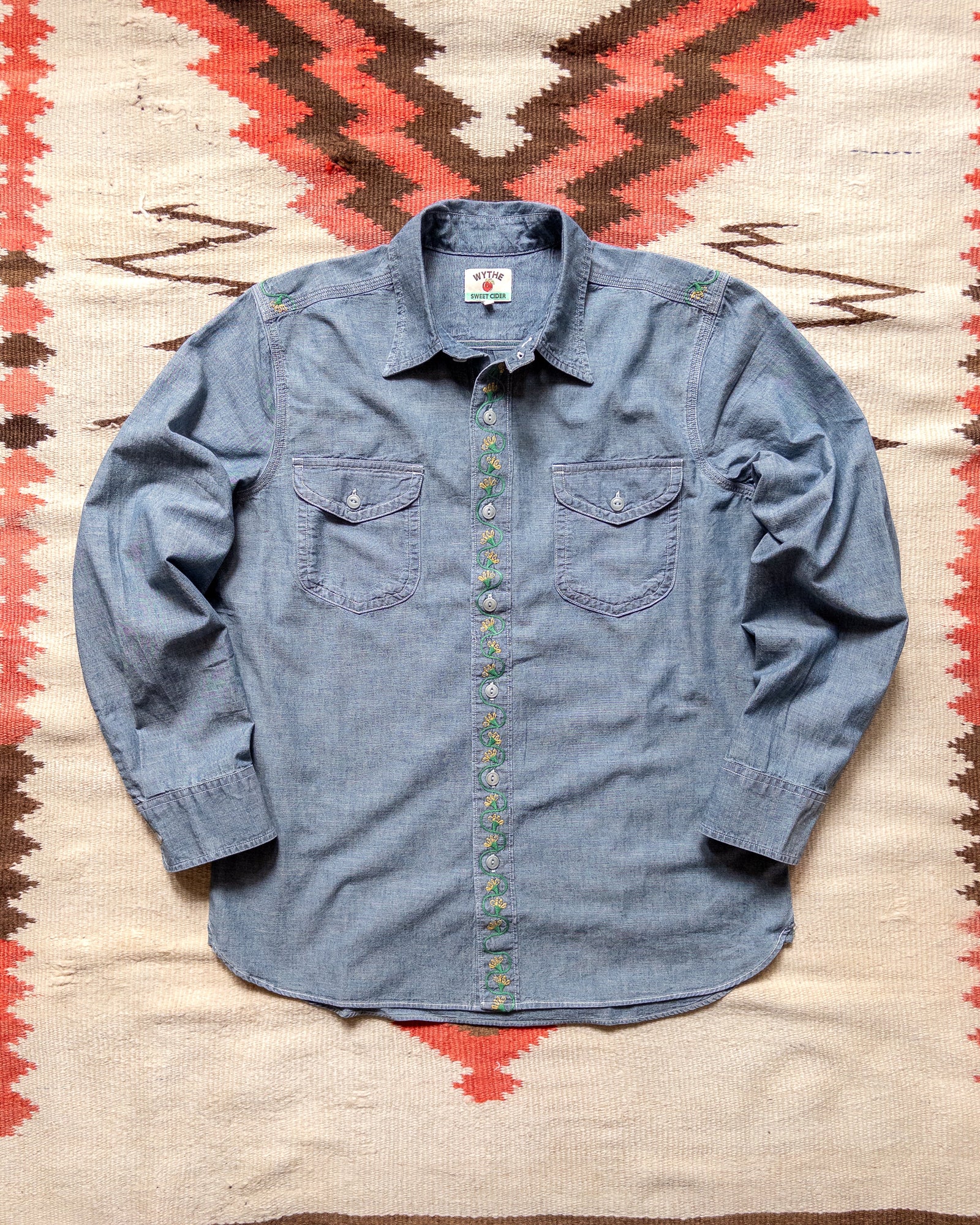 Embroidered Workshirt Rinsed