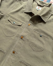 Japanese Cotton Herringbone Barn Jacket Faded