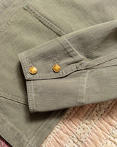 Japanese Cotton Herringbone Barn Jacket Faded