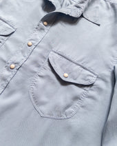 Tencel Gabardine Pearlsnap Shirt Faded Bench