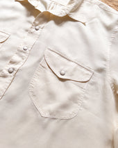 Tencel Gabardine Pearlsnap Shirt Buttermilk