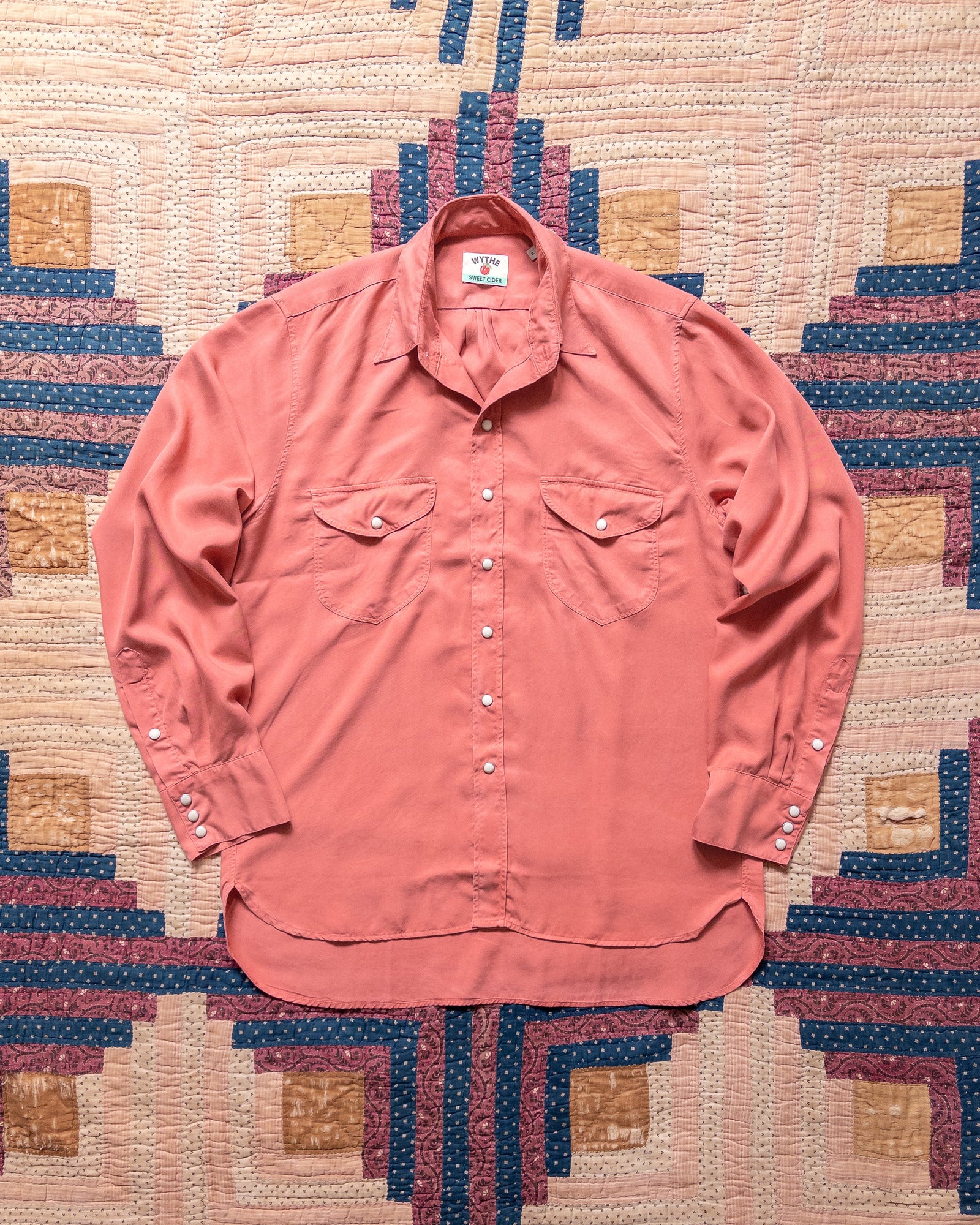 Tencel Gabardine Pearlsnap Shirt Poppy Red