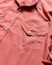 Tencel Gabardine Pearlsnap Shirt Poppy Red