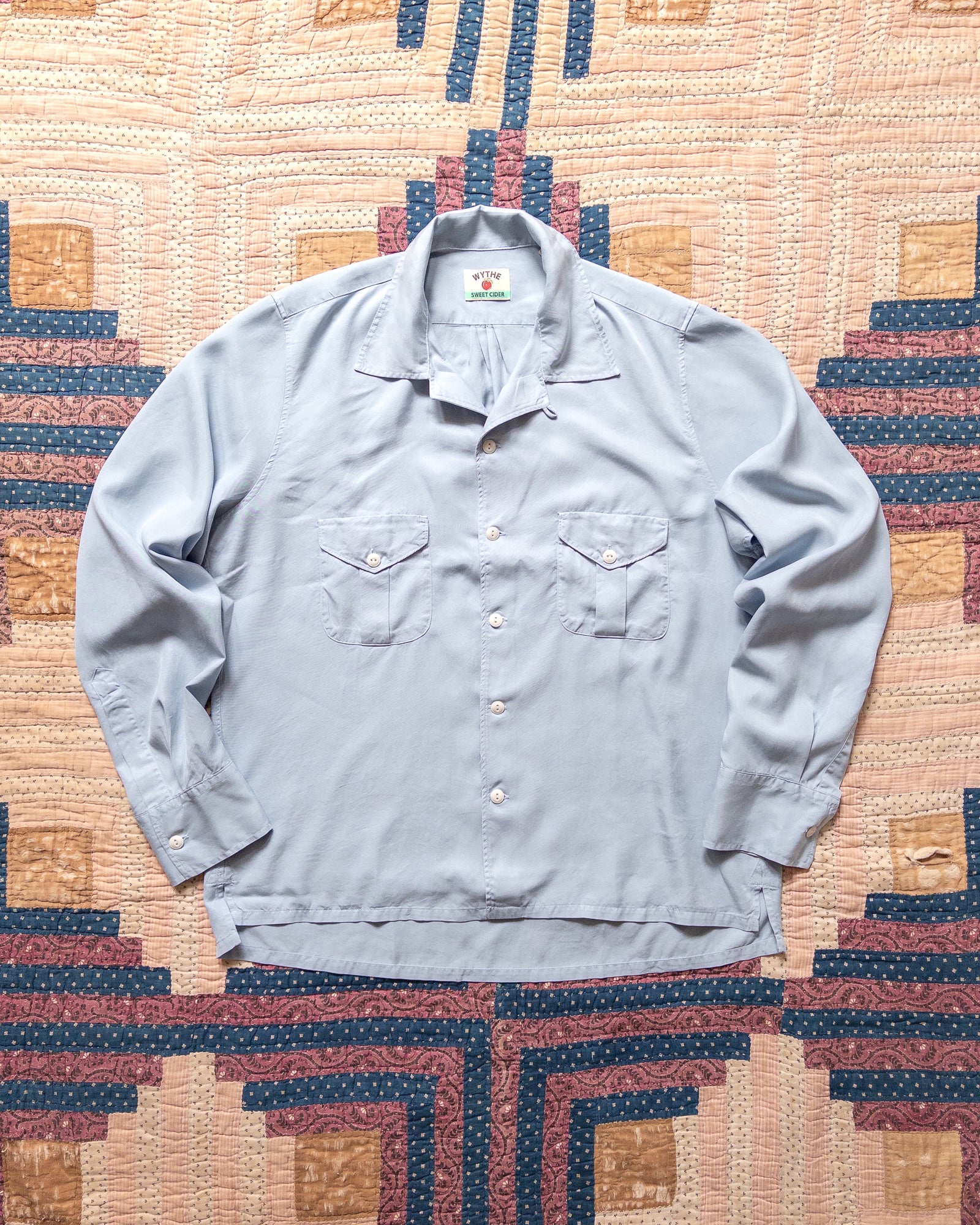 Tencel Gabardine Patio Shirt Faded Bench