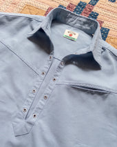 Cotton Canvas Pullover Shirt Faded Bench