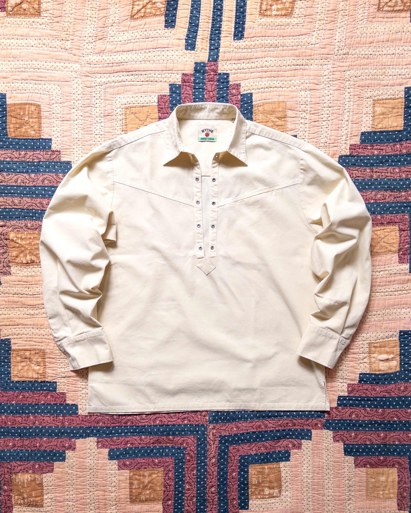 Cotton Canvas Pullover Shirt Buttermilk