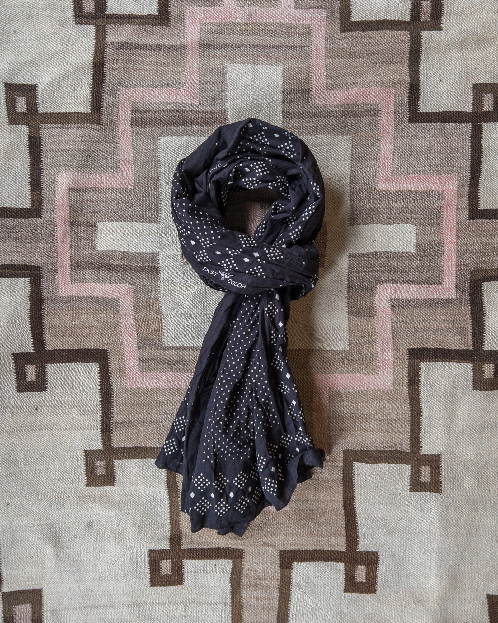 Discharge Selvedge Bandana Scarf Overdye