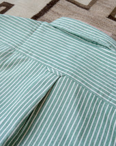 Oxford Cloth Button Down Evergreen Stripe