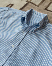 Oxford Cloth Button Down And White Stripe