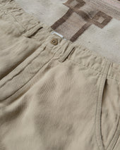 Flat Front Cotton Linen Twill Chino Camp