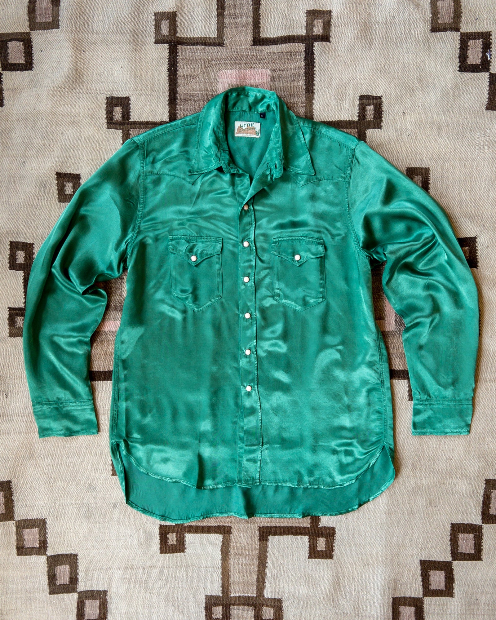 Satin Rodeo Shirt Evergreen