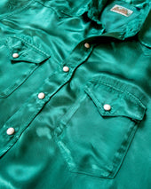Satin Rodeo Shirt Evergreen