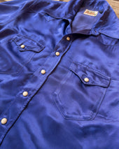 Satin Rodeo Shirt Royal Purple