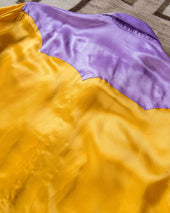 Colorblocked Satin Rodeo Shirt Sunset Sherbet
