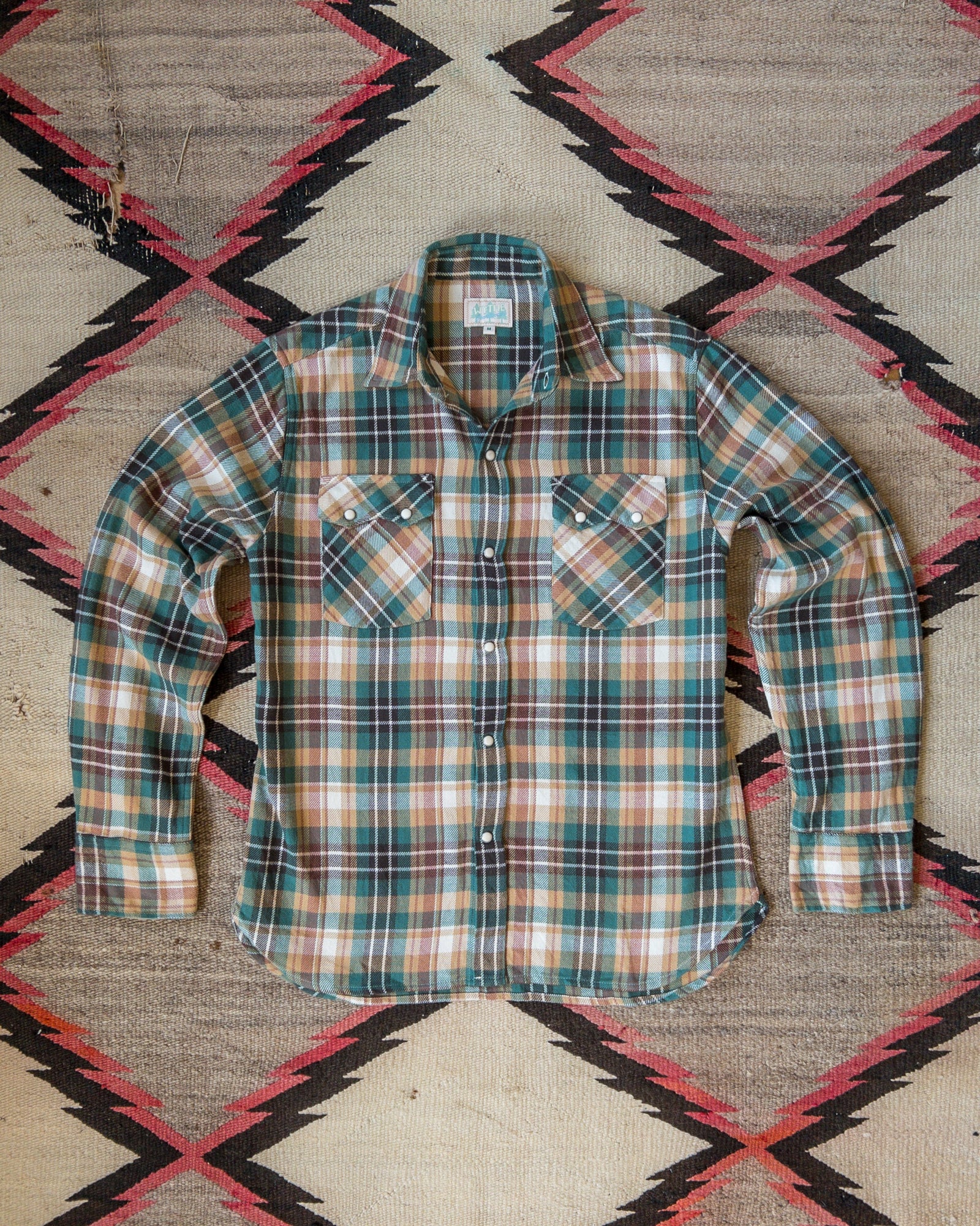 Washed Flannel Pearlsnap Shirt Logger Plaid