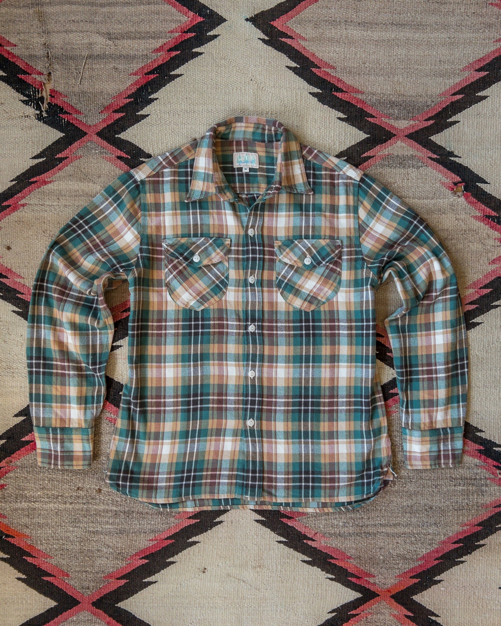 Washed Flannel Workshirt Logger Plaid