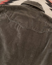 Velvet Pearlsnap Shirt - Smoke