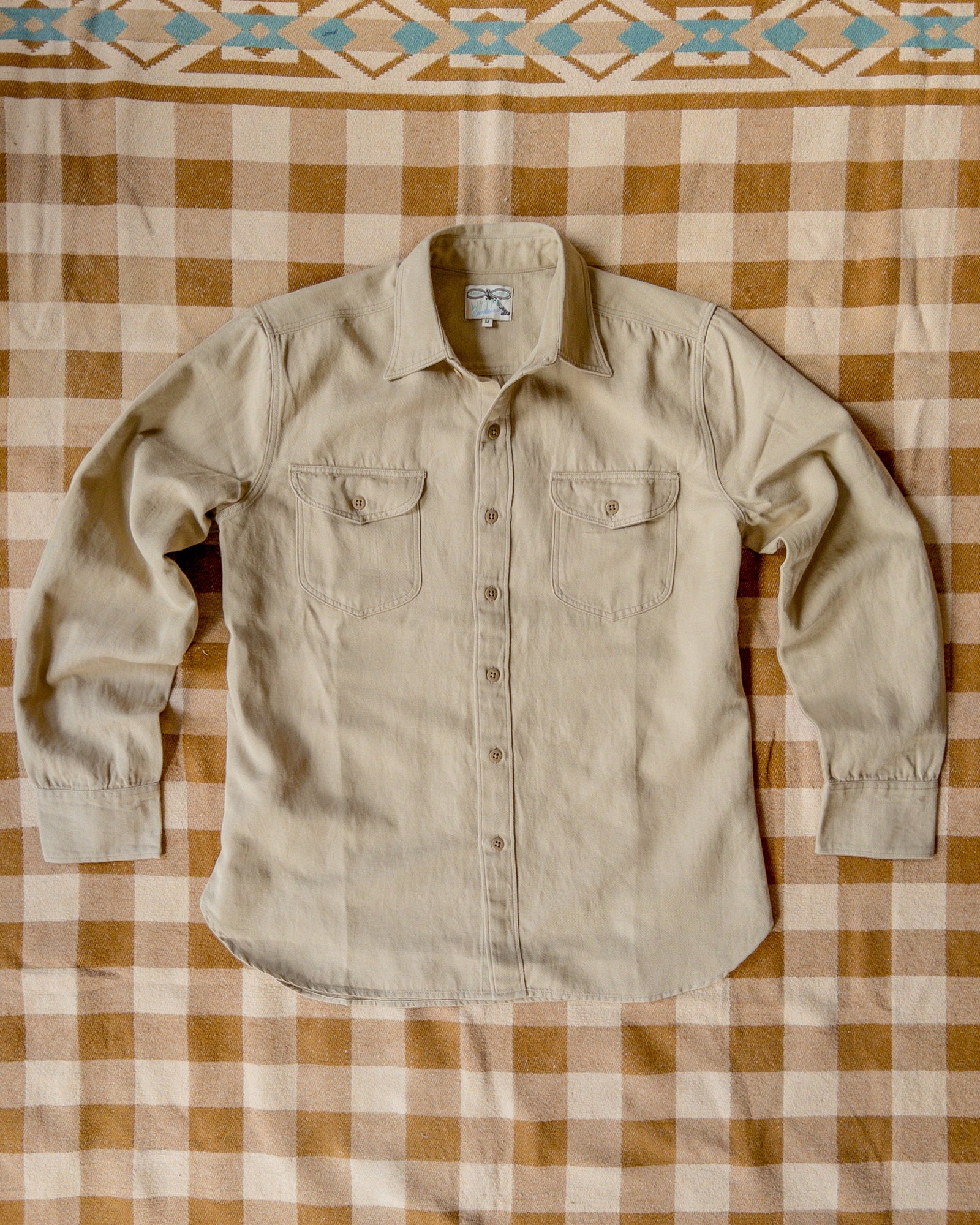 Cotton Linen Twill Officer S Shirt Camp