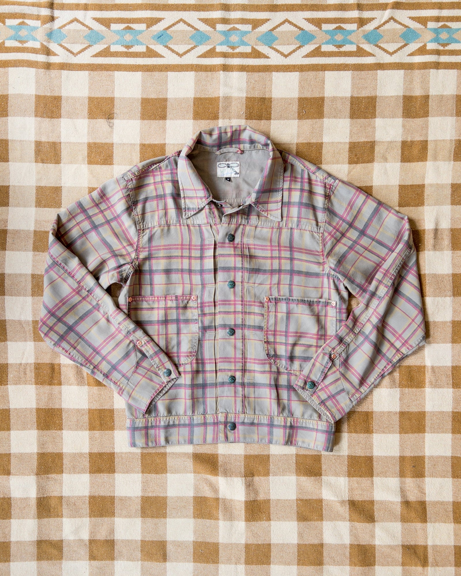 Printed Corral Plaid Tencel Ranch Jacket