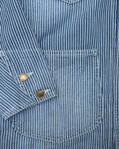 Liberty Stripe Barn Jacket - Washed Indigo