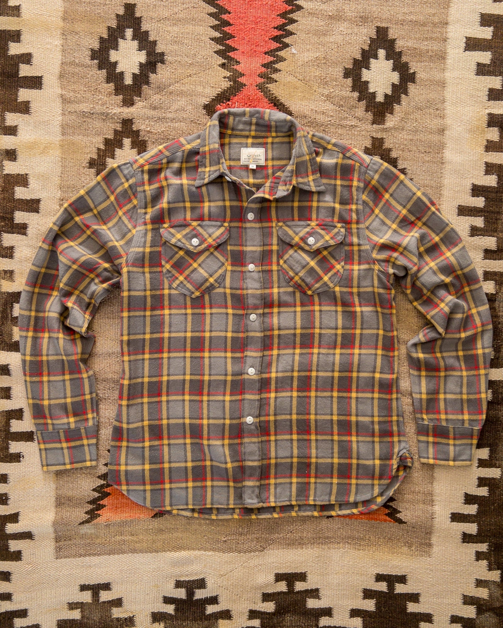 Washed Flannel Workshirt Dusk Plaid