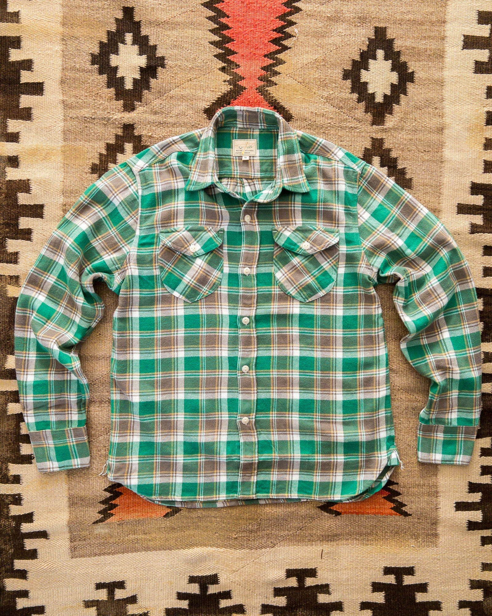 Washed Flannel Workshirt Spring Pastures