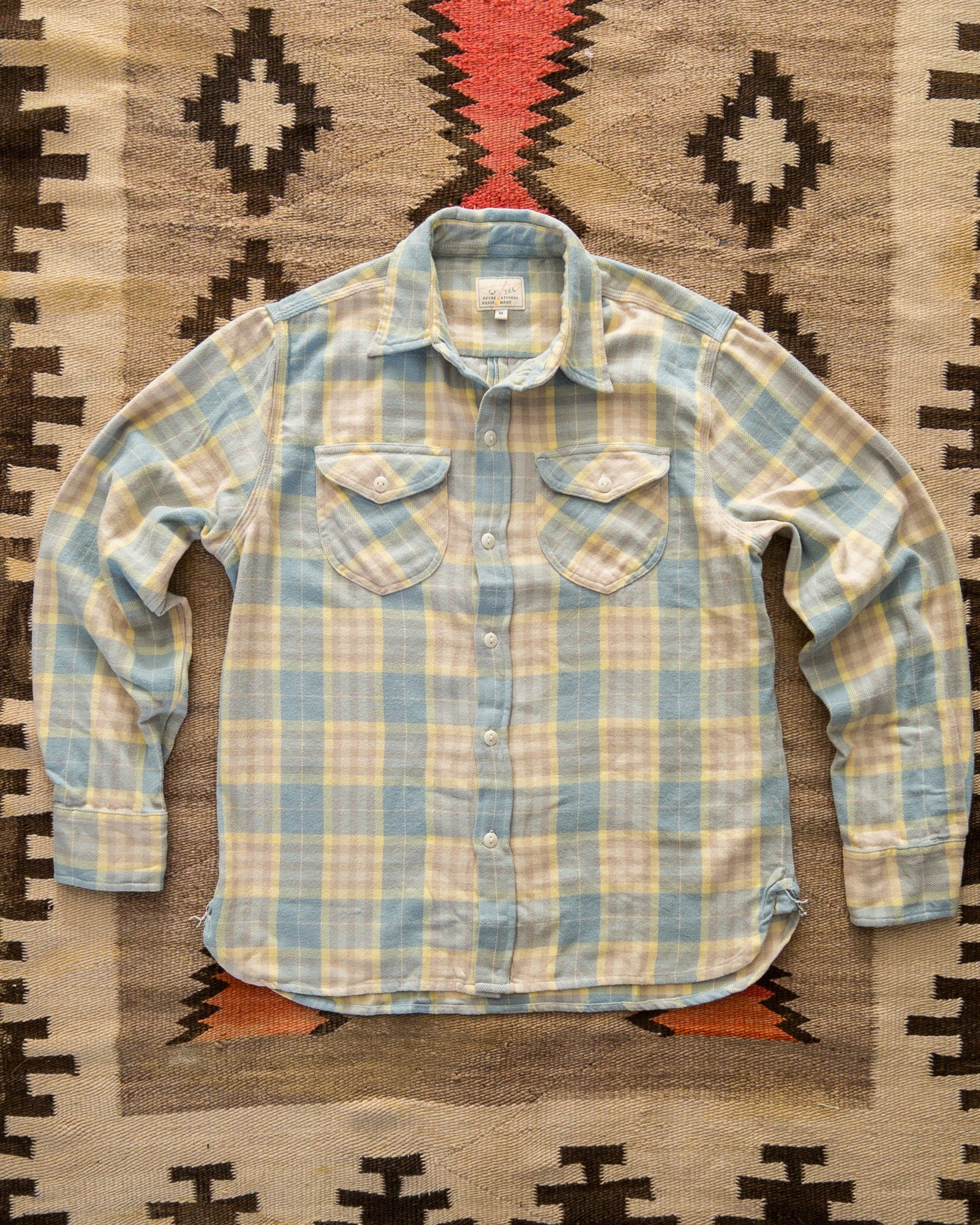 Washed Flannel Workshirt Dunes Sunrise