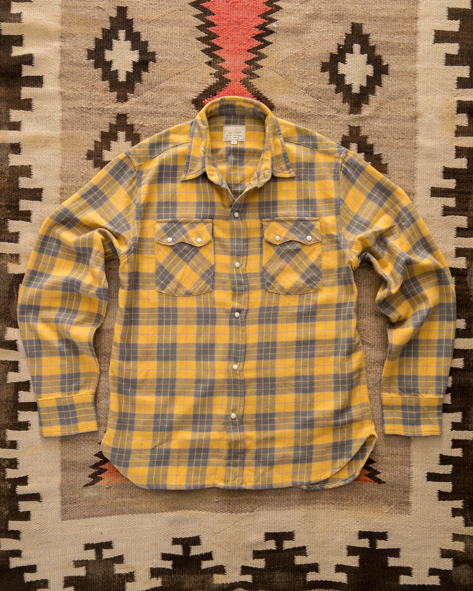 Washed Flannel Pearlsnap Shirt Daybreak