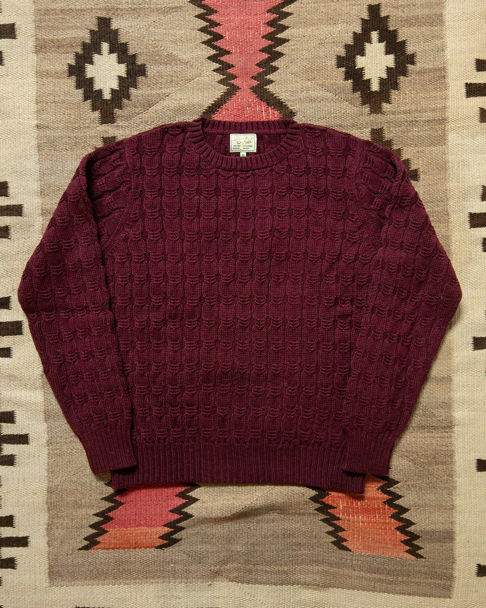 Highland Cableknit Sweater Bordeaux
