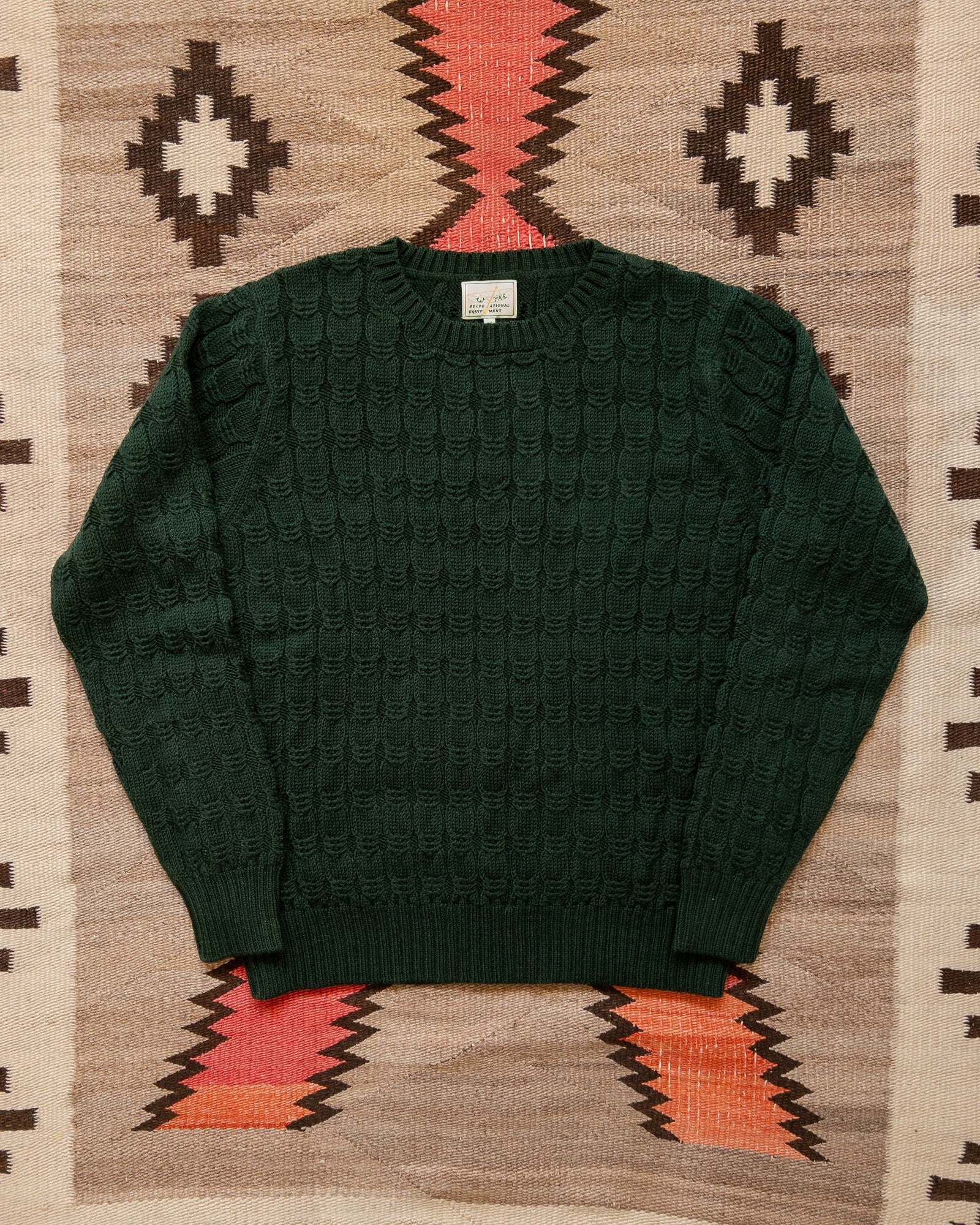 Highland Cableknit Sweater Evergreen