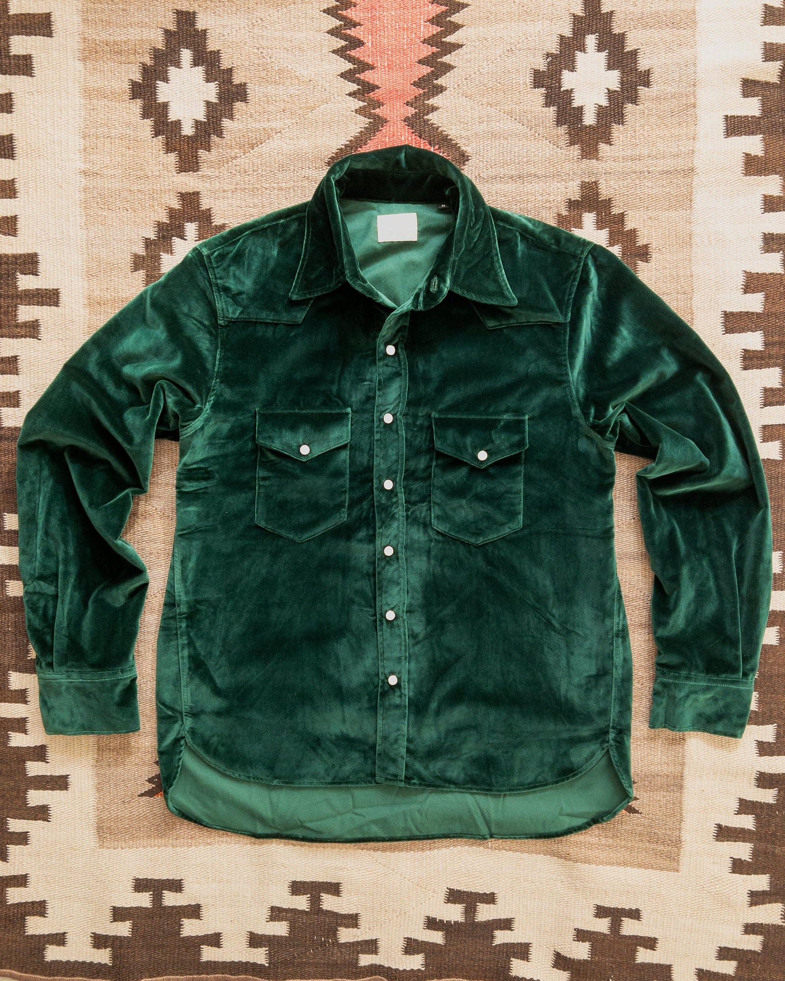 Velvet Pearlsnap Shirt Pine