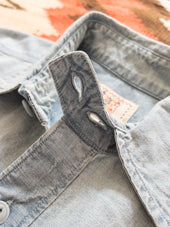 Workshirt Distressed And Sunfaded Indigo