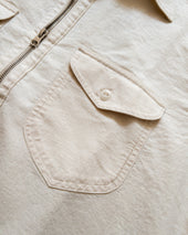Aertex Half Zip Shirt Unbleached