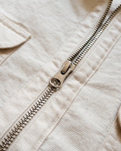 Aertex Half Zip Shirt Unbleached