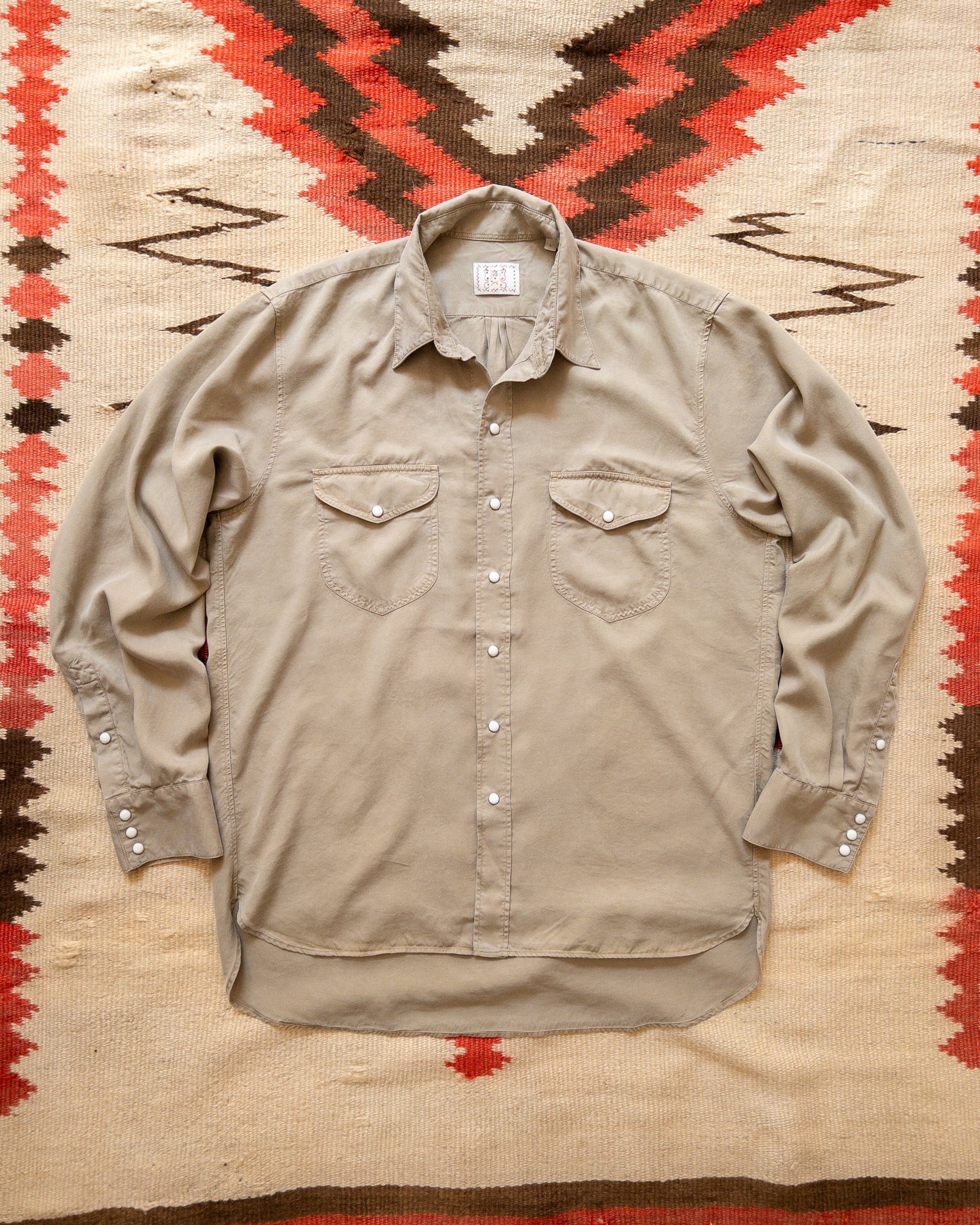 Tencel Gabardine Pearlsnap Shirt Camp